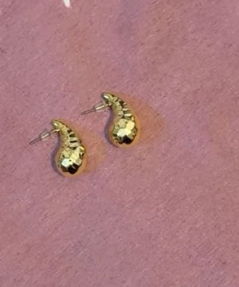 golden drop earrings (item 11)