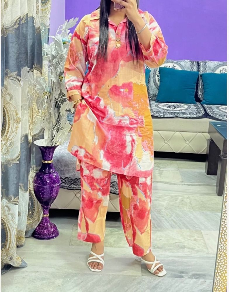 Pink Watercolor Lounge Set
