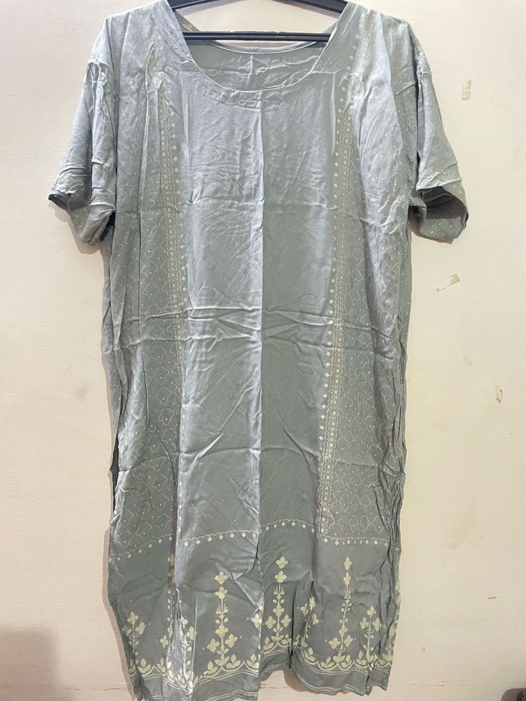 Grey Printed Kurti