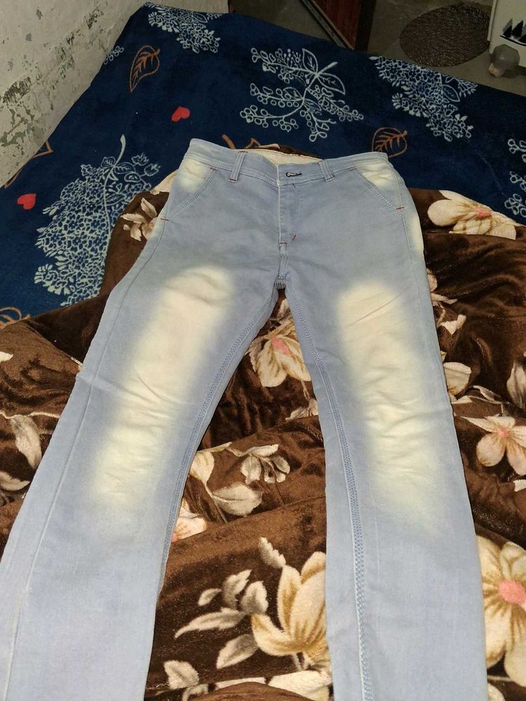 new blue denim jeans