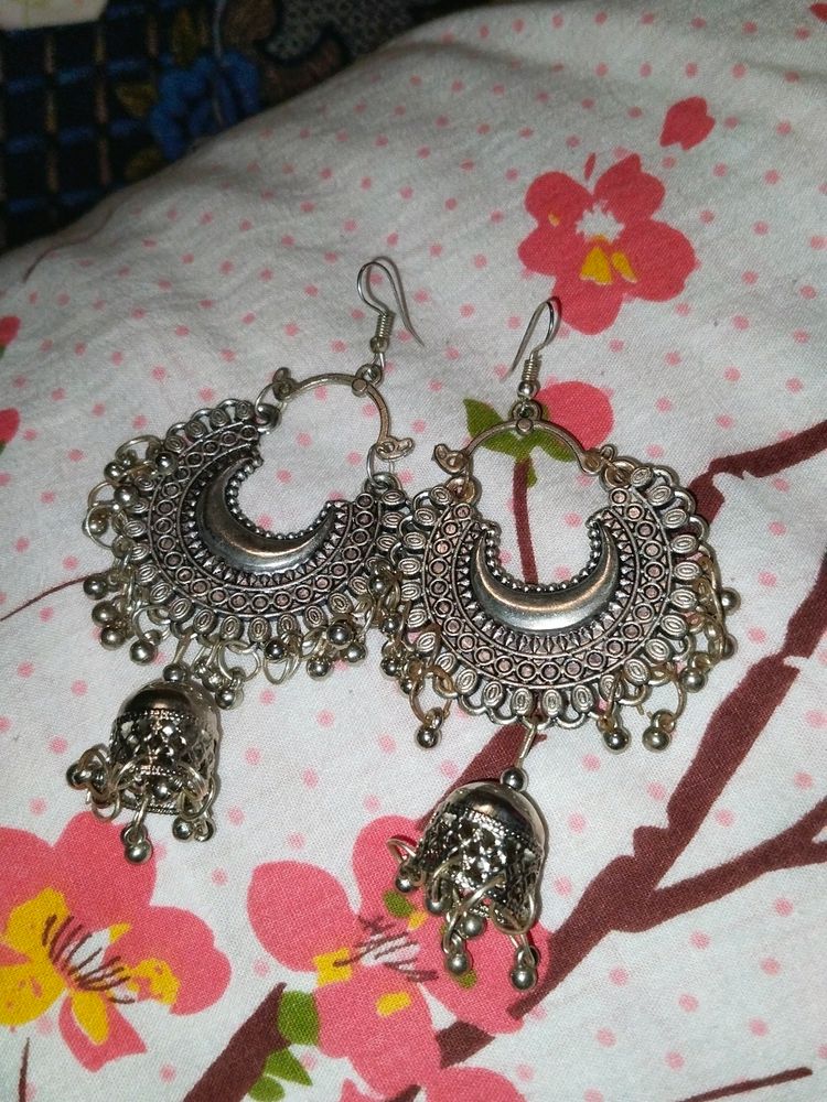 Oxidised Earring