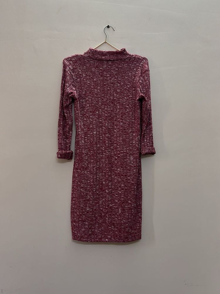 Rose Colour Bodycon Dress