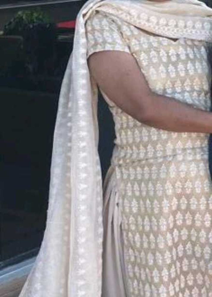 tan colour kurthi set