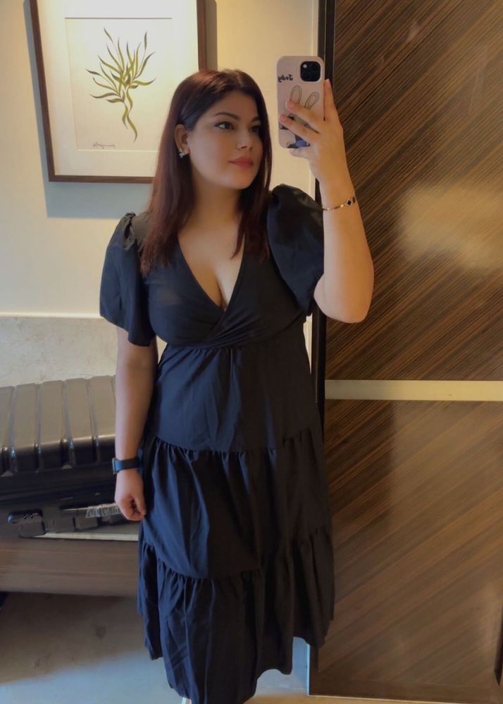 Elegant Black Tiered Dress