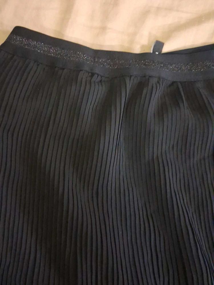 Pleated Black Skirt