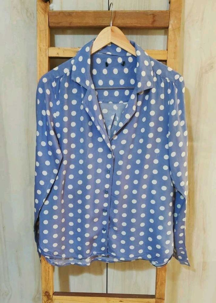 Polka Dot Button-Down Shirt size-36