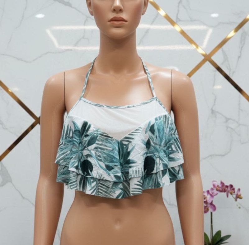 Floral Print Halter Bikini Top