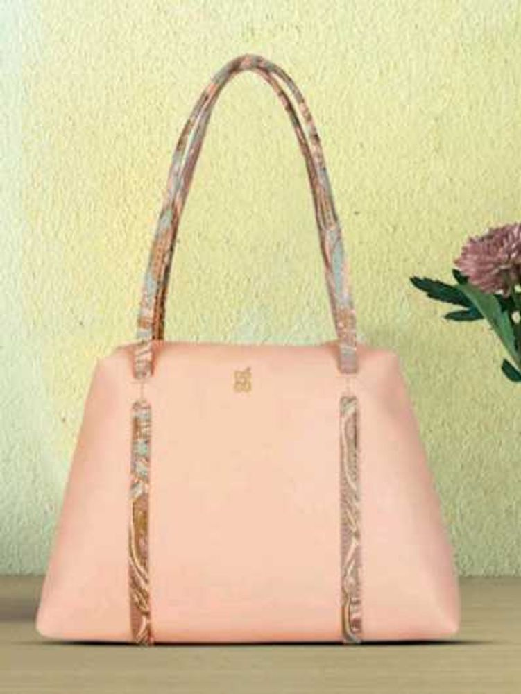 Baggit Art Pink Tote Bag