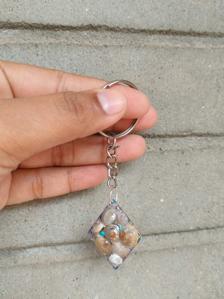Seashell Resin Keychain