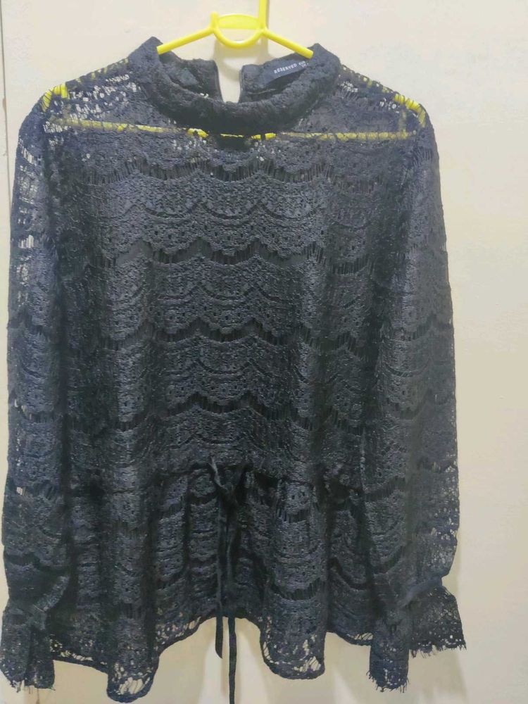 Elegant Black Lace Top