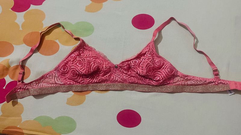 Pink Lace Bra 34B