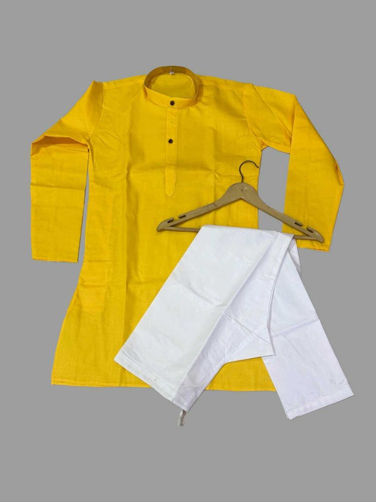 Premium Mens Yellow Kurta Pajama
