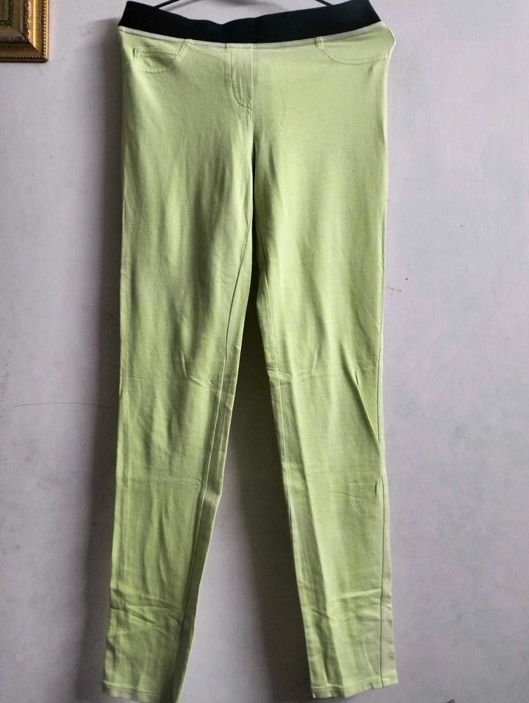 Green Slim Fit Pants