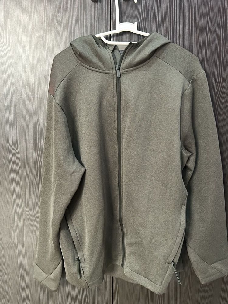 Gray Zip-Up Hoodie