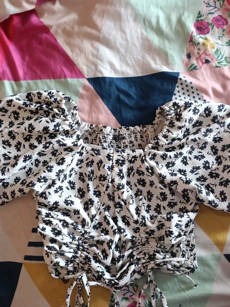 Floral Print Crop Top