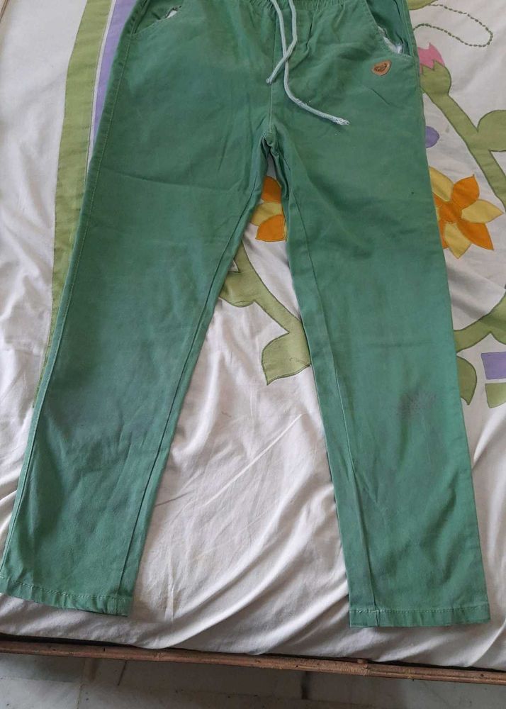 Elasticated Green Pant