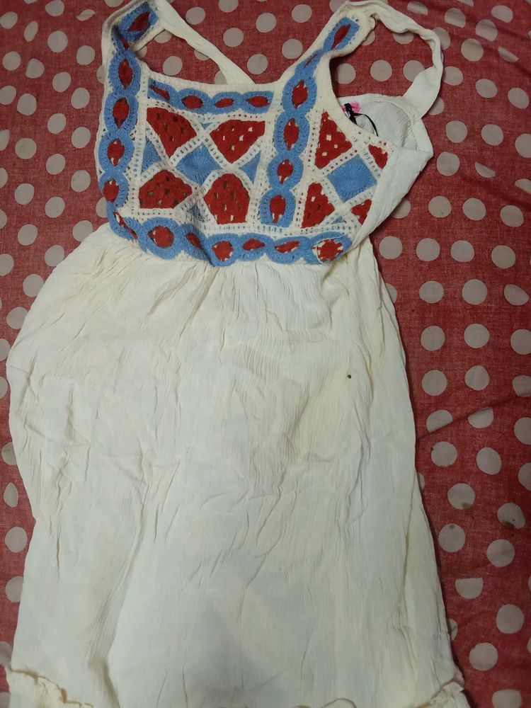 Cute Crochet Detail Dress