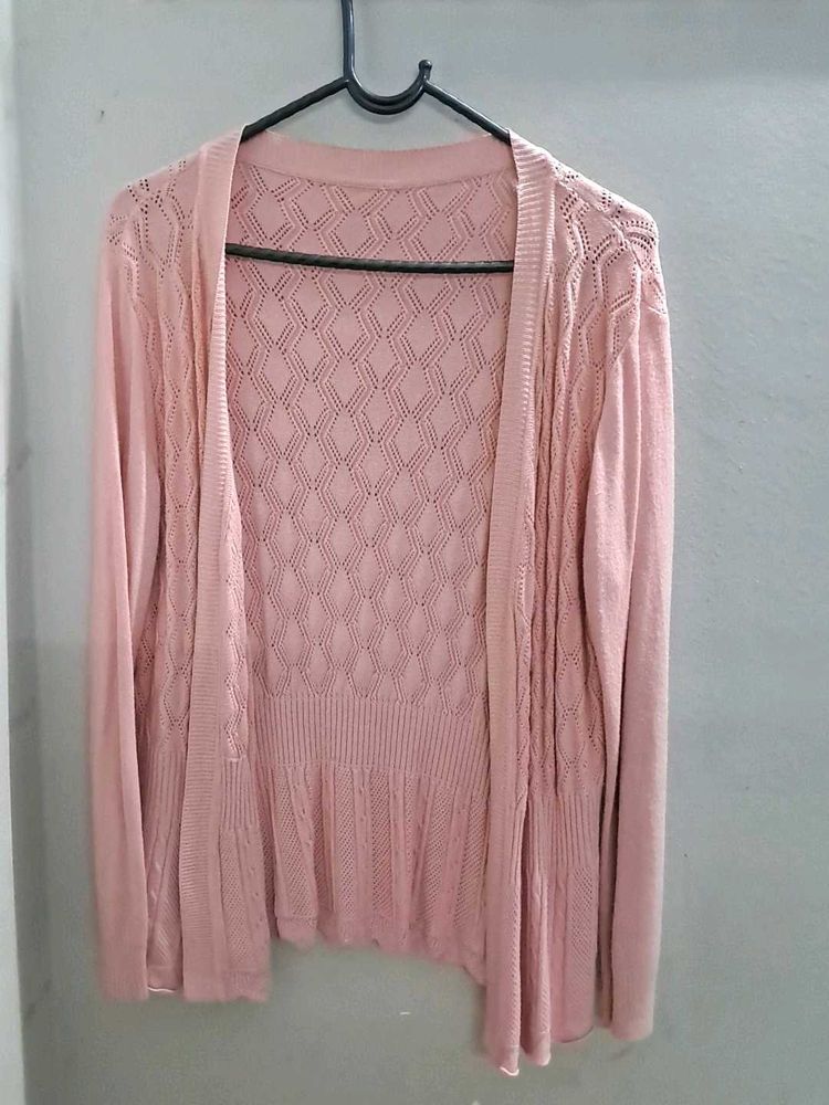 Pink Knit Cardigan