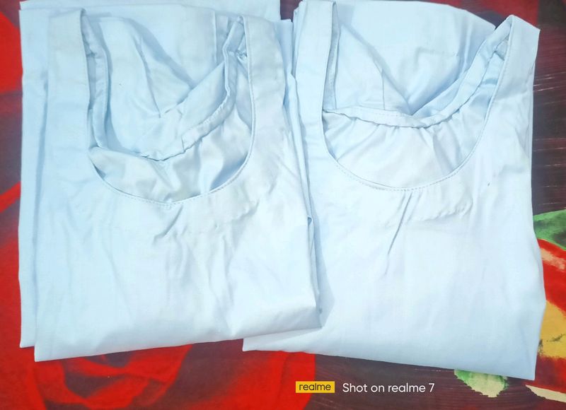 School Uniform Shirts(Pair Of 2) -skyblue Colour