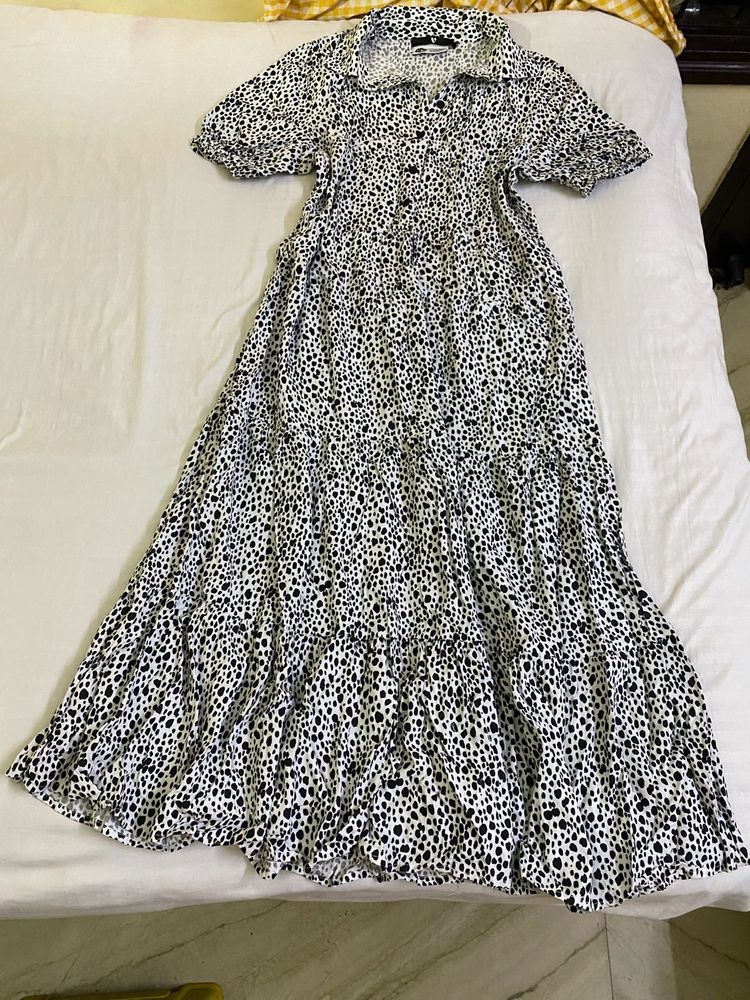 Printed Maxi Shirt Dress Bust 36