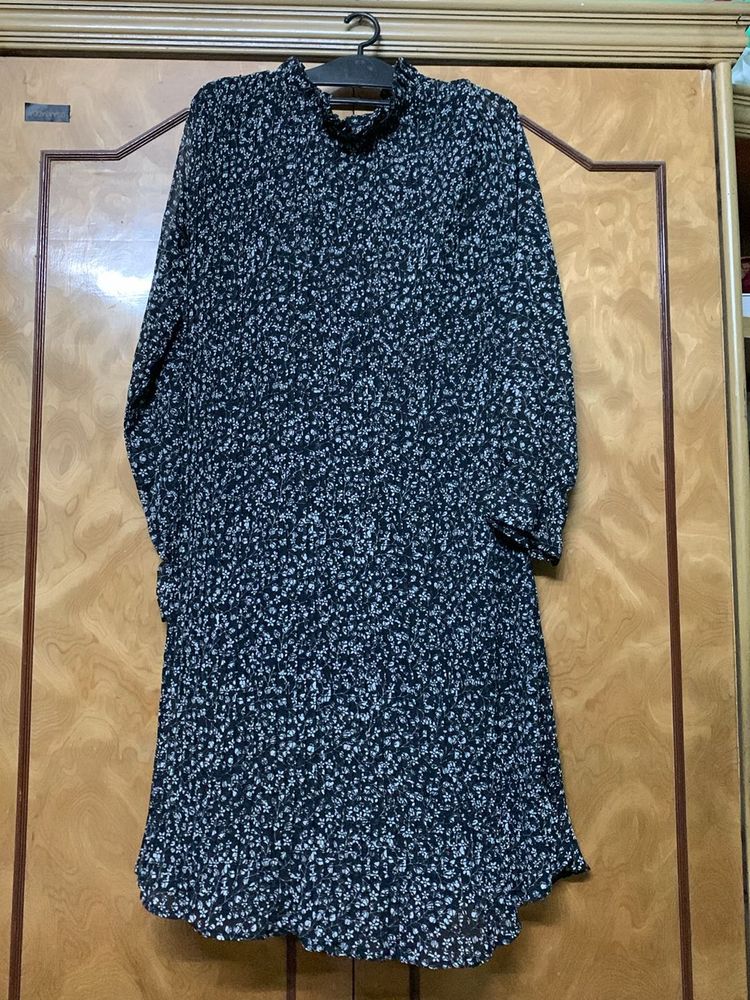 With Tag Gorgeous Black  Floral Print Dress