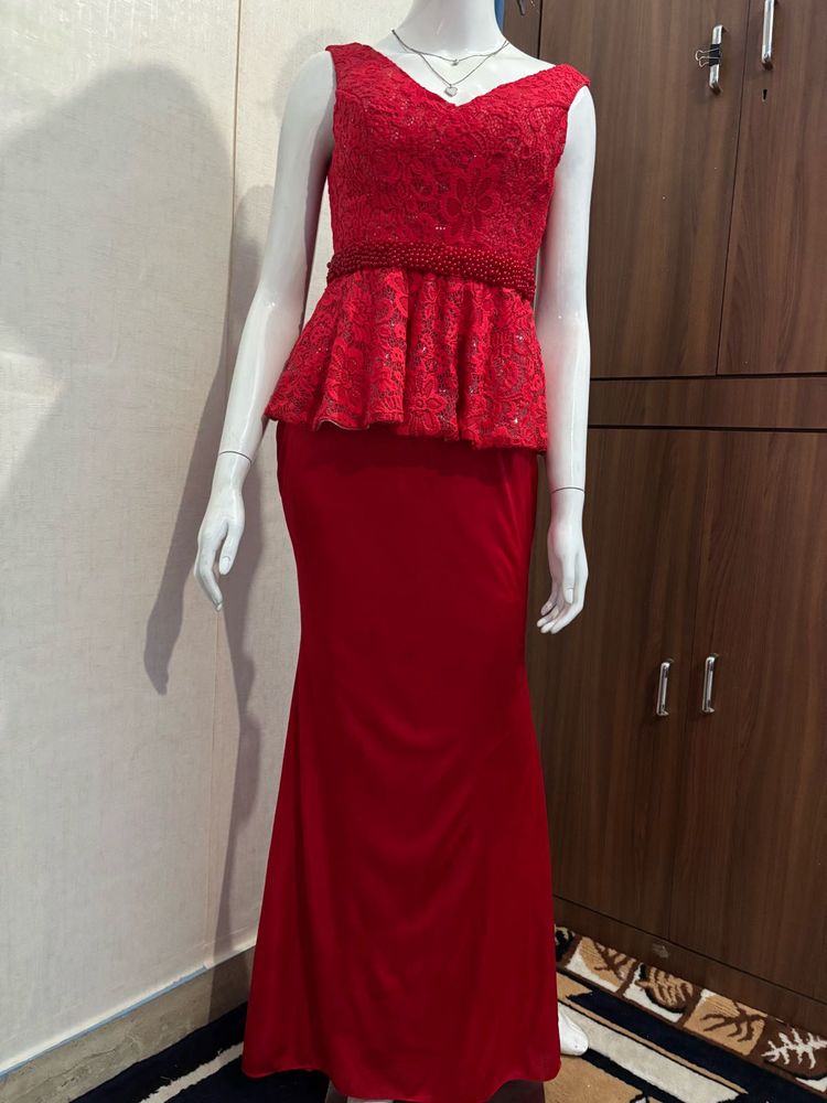 Red Ethnic Gown