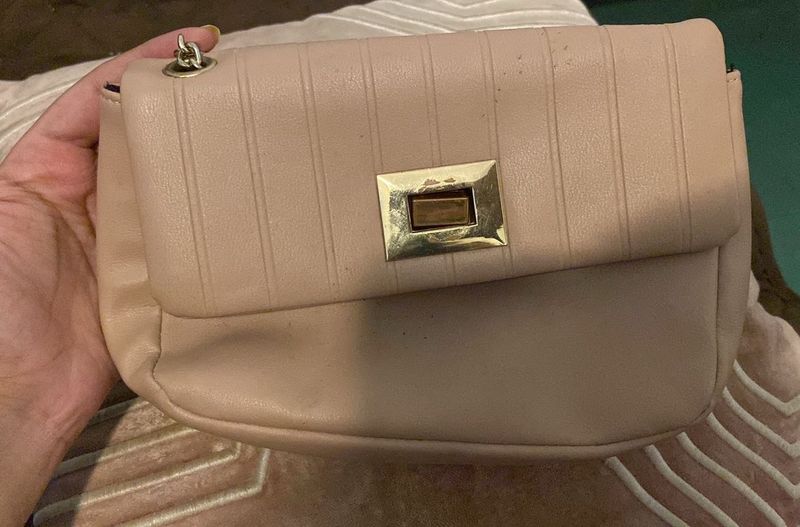 Blush Quilted Crossbody Bag