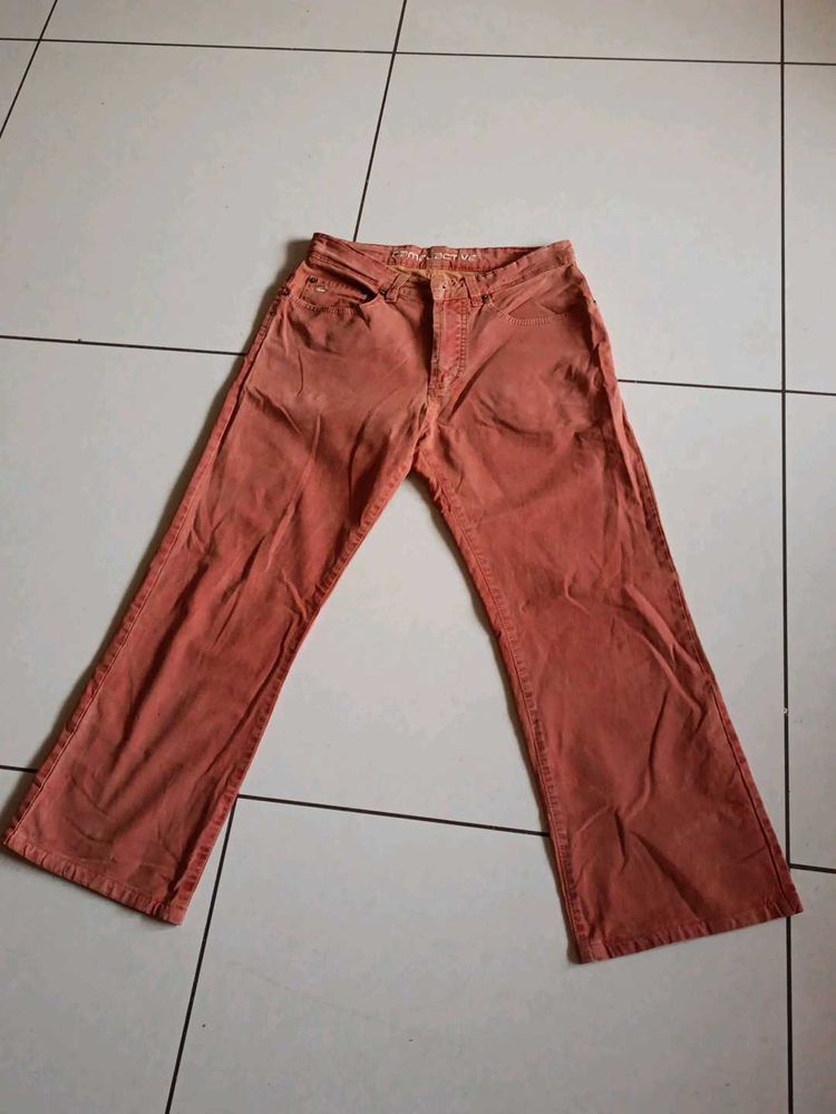 Vintage Orange Corduroy Pants