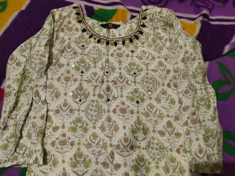 Green Kurta &amp; plazo Set