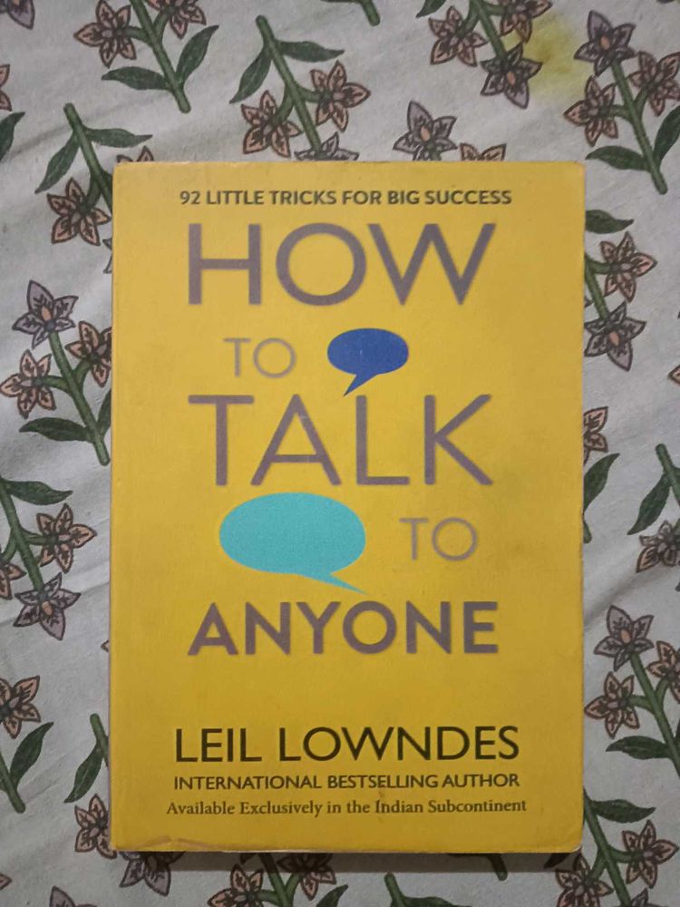 Self Development book How To talk Anyone