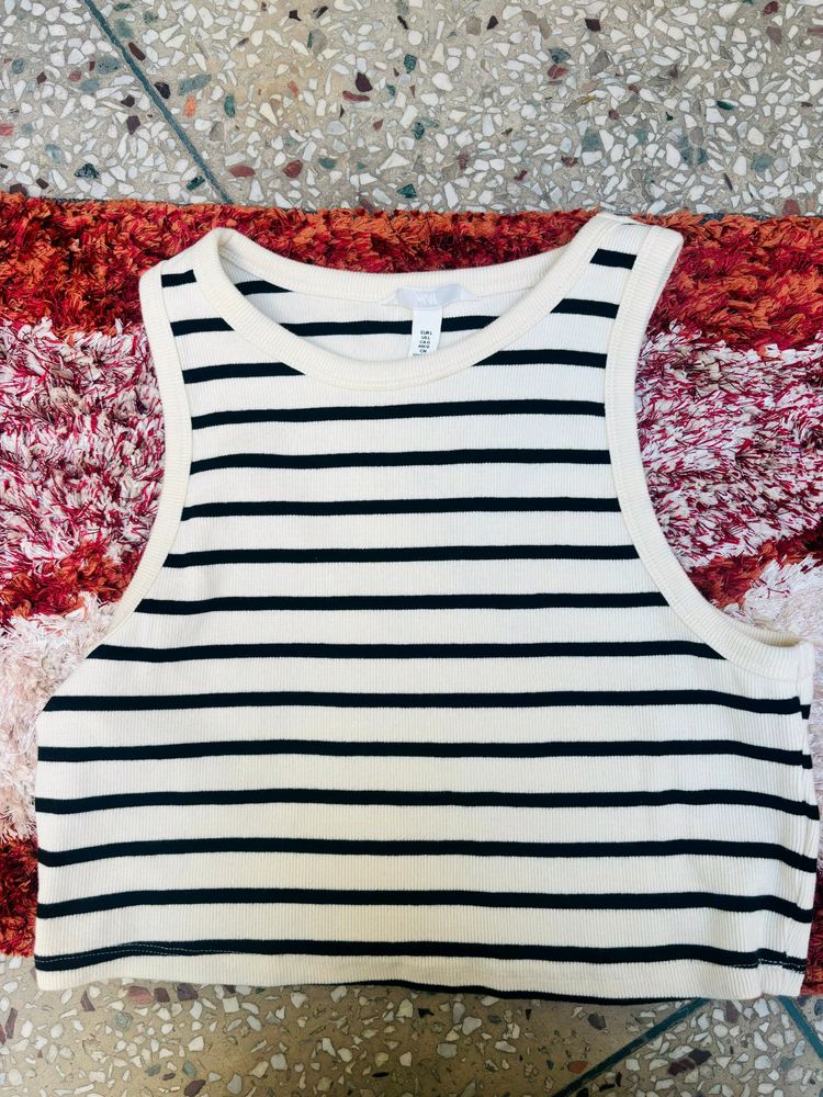 H&amp;m Crop Vest Top Sleeveless