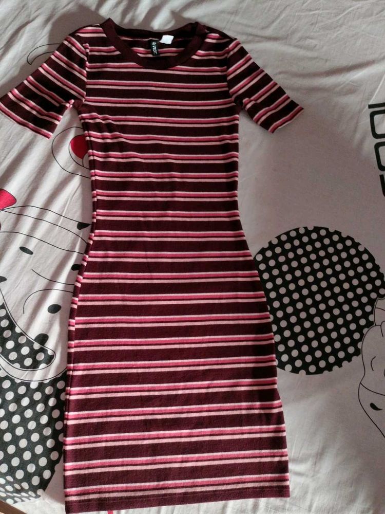 H&amp;M Striped Bodycon Dress