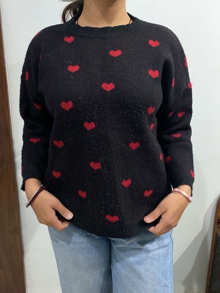 Heart Pattern Sweater