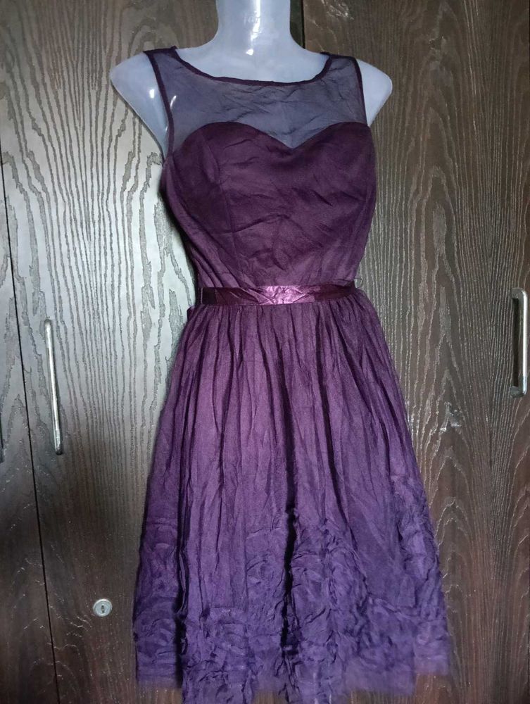 Purple Tulle Party Dress