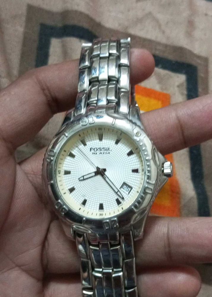 Fossil Orignal Mens Quartz With Rotating Bezel.
