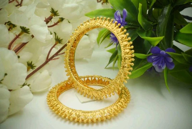 Golden Bangles - Set of Two