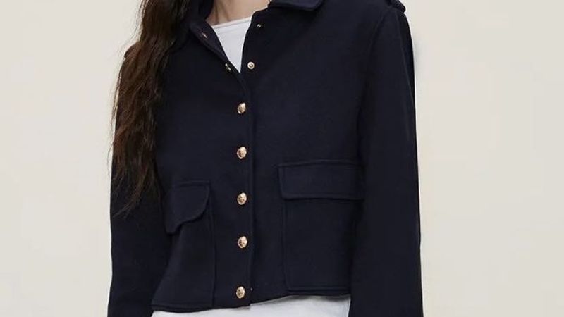 Wool blend coat
