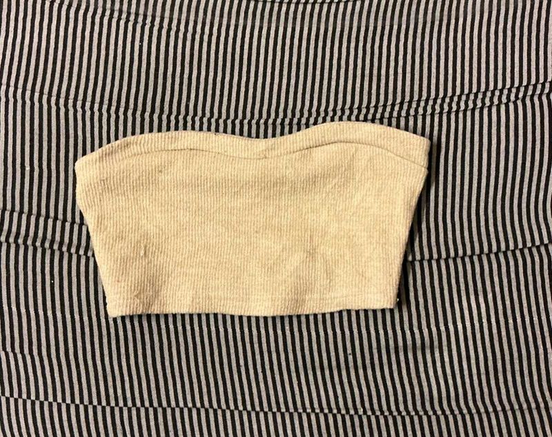 Cute Beige Bandeau Top