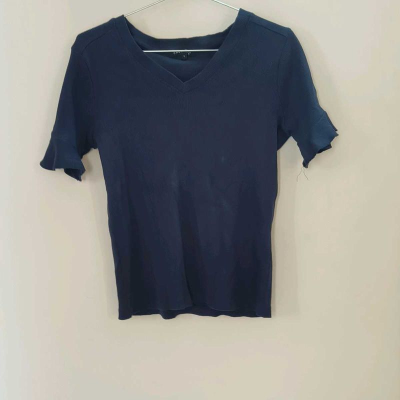 Navy V-Neck Tee