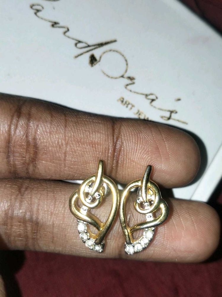 Gold plated and stone studded Earrings