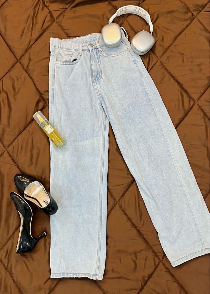 Sky Blue High Waist Denim Jeans