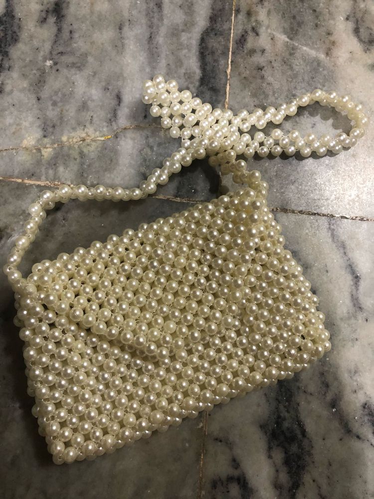 Pearl Beaded Mini Bag