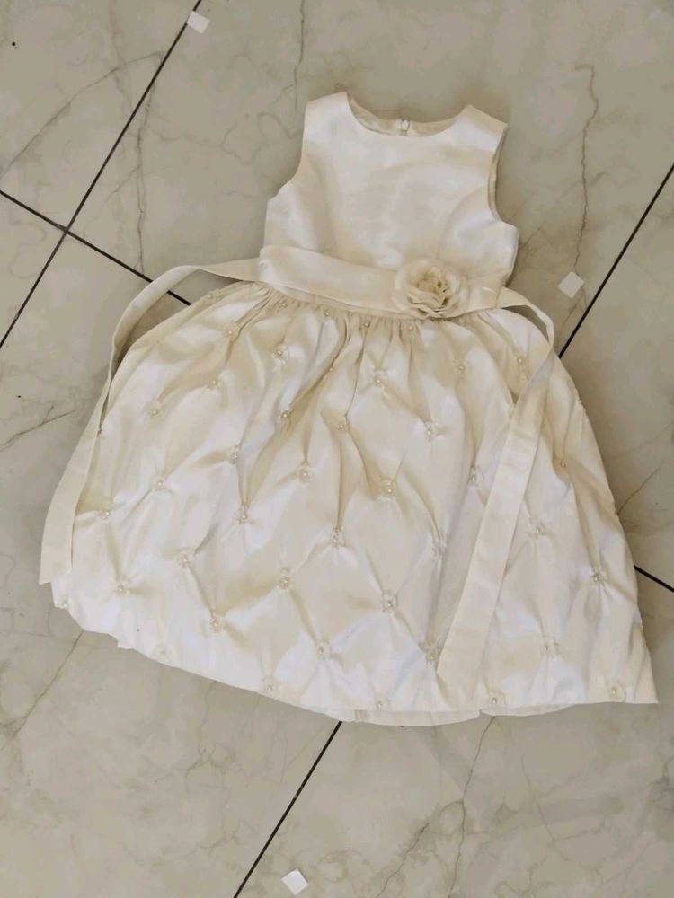 Exquisite White Party Dress for Little Girls