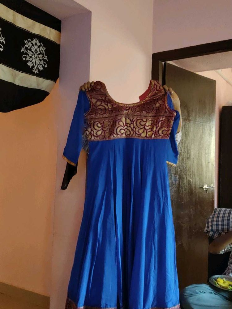 Elegant Blue Anarkali Kurta