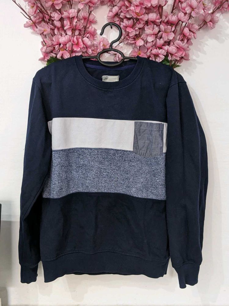 Blue Round Neck Sweater