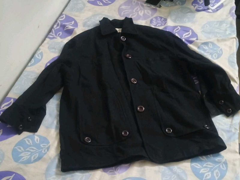 Vintage Black Button-Down Jacket