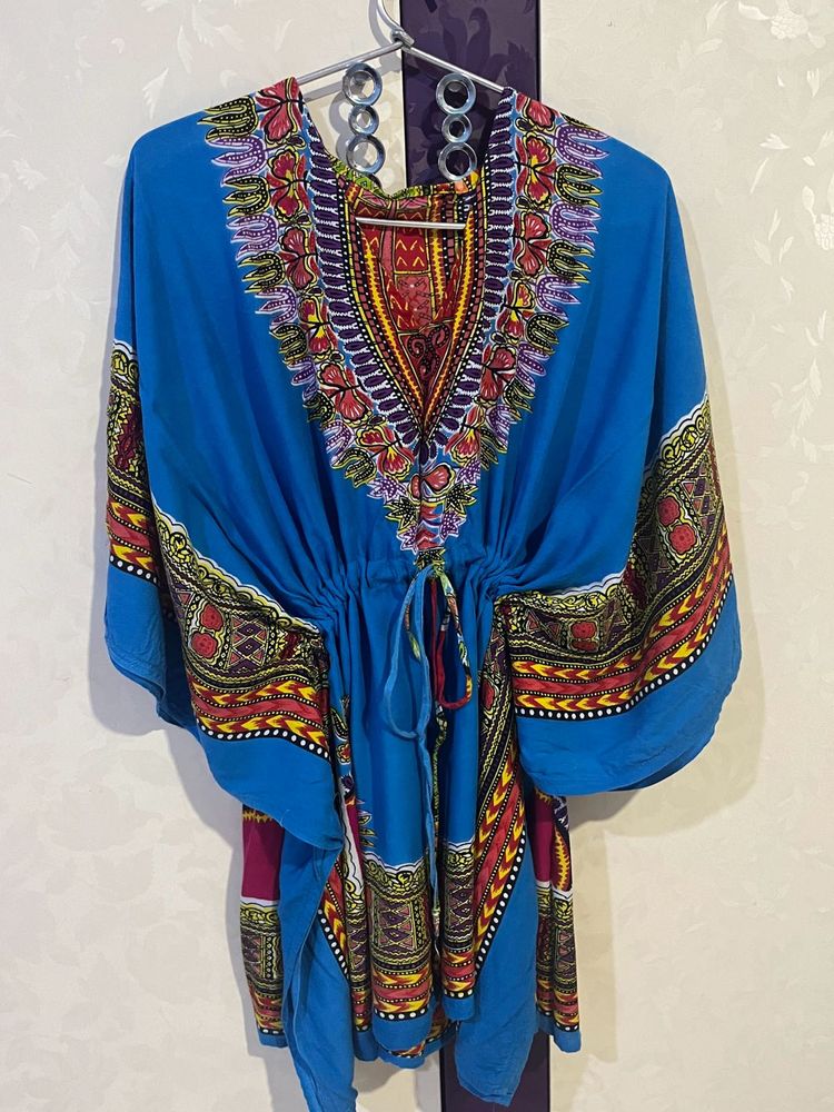 Ethnic Print Kaftan Top