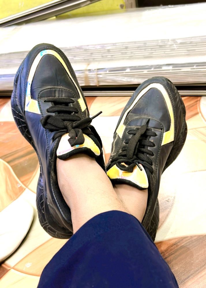 Black Colour 🖤 Party Wear Sneakers 👞 For Women