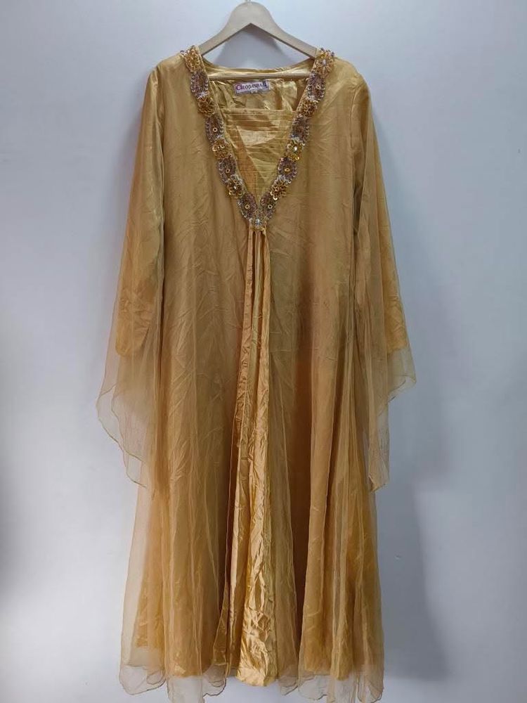 Gold Embellished Kaftan Dress