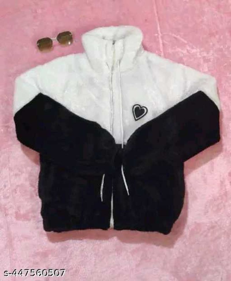 Cute Black &amp; White Plush Jacket